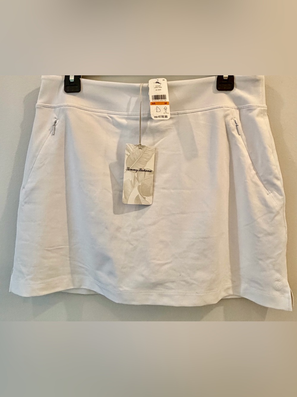 Tommy Bahama White Athletic Skort with Zip Pockets